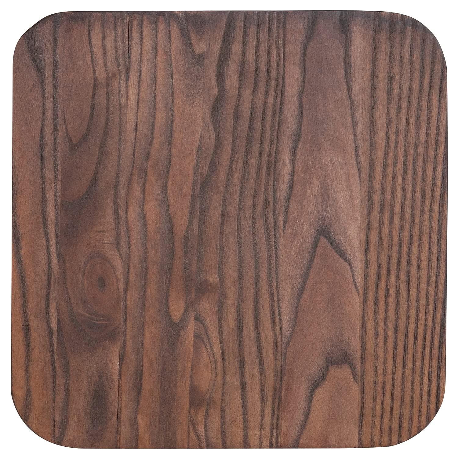 Flash Furniture Margherite 30" High Backless Metal Barstool with Square Wood Seat