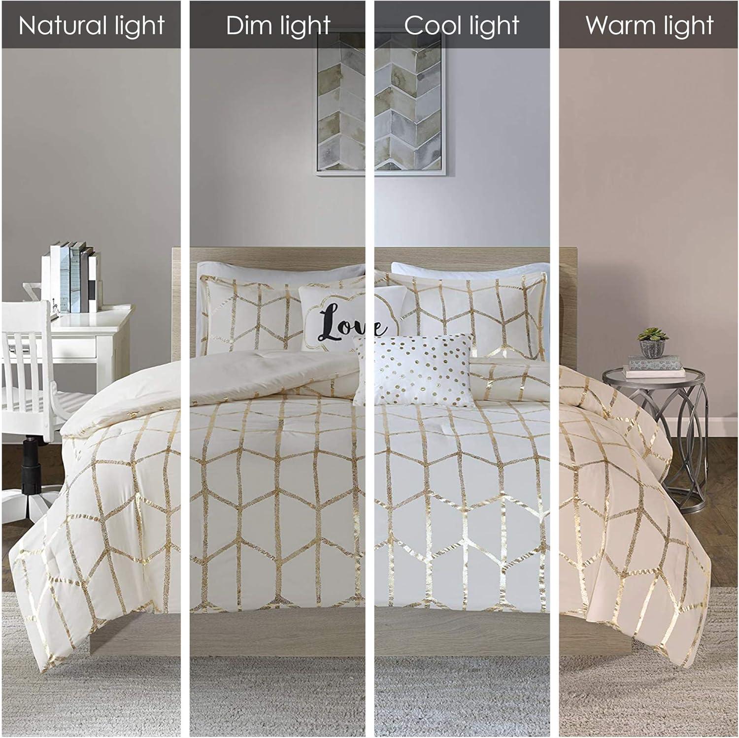 Arielle Metallic Printed Comforter Set