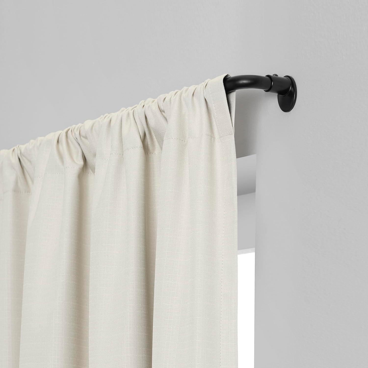 79% Steel, 20% Zinc, 1% Plastic Adjustable Single Curtain Rod