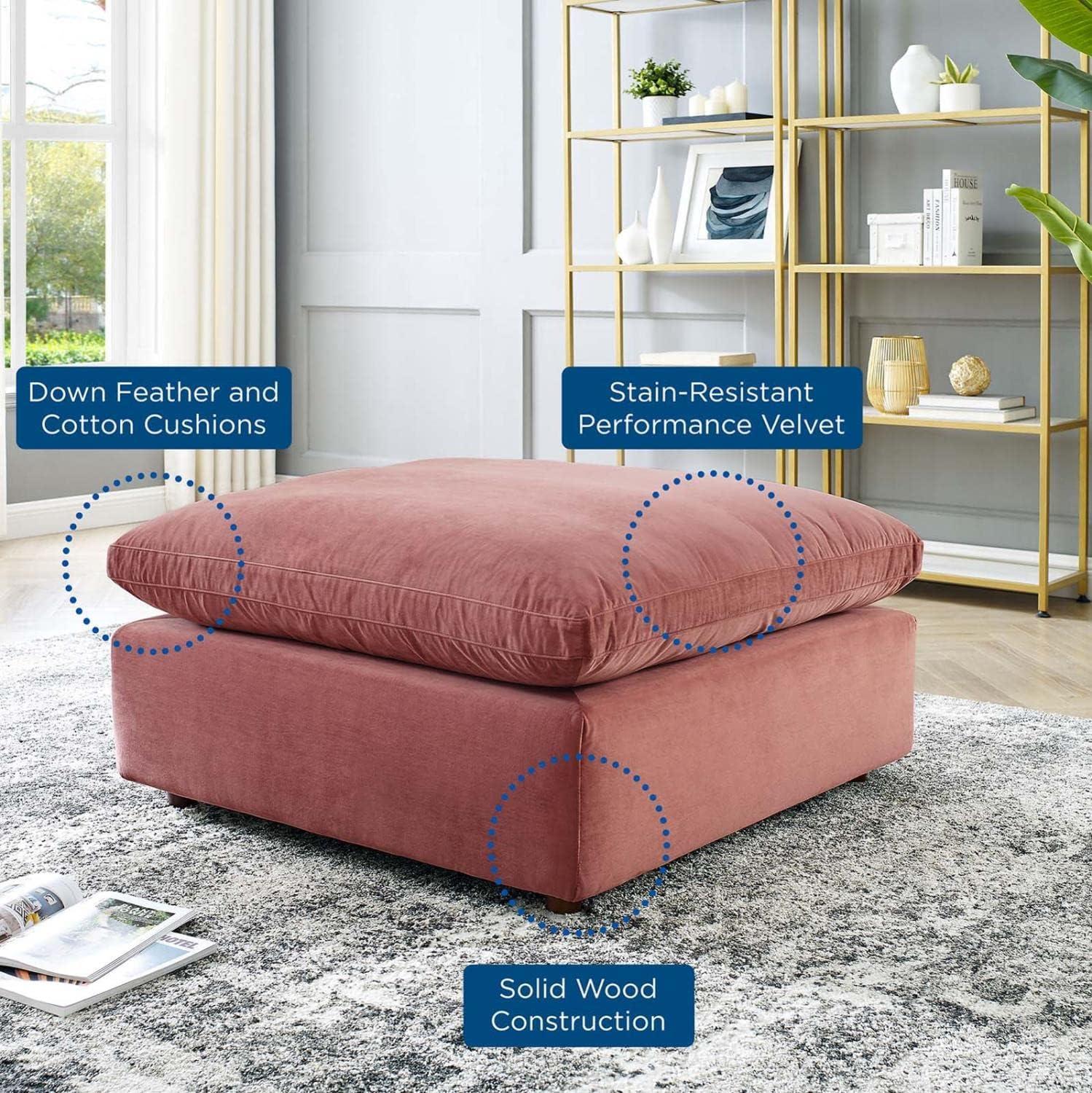 Modway Commix Down Filled Overstuffed Performance Velvet Ottoman