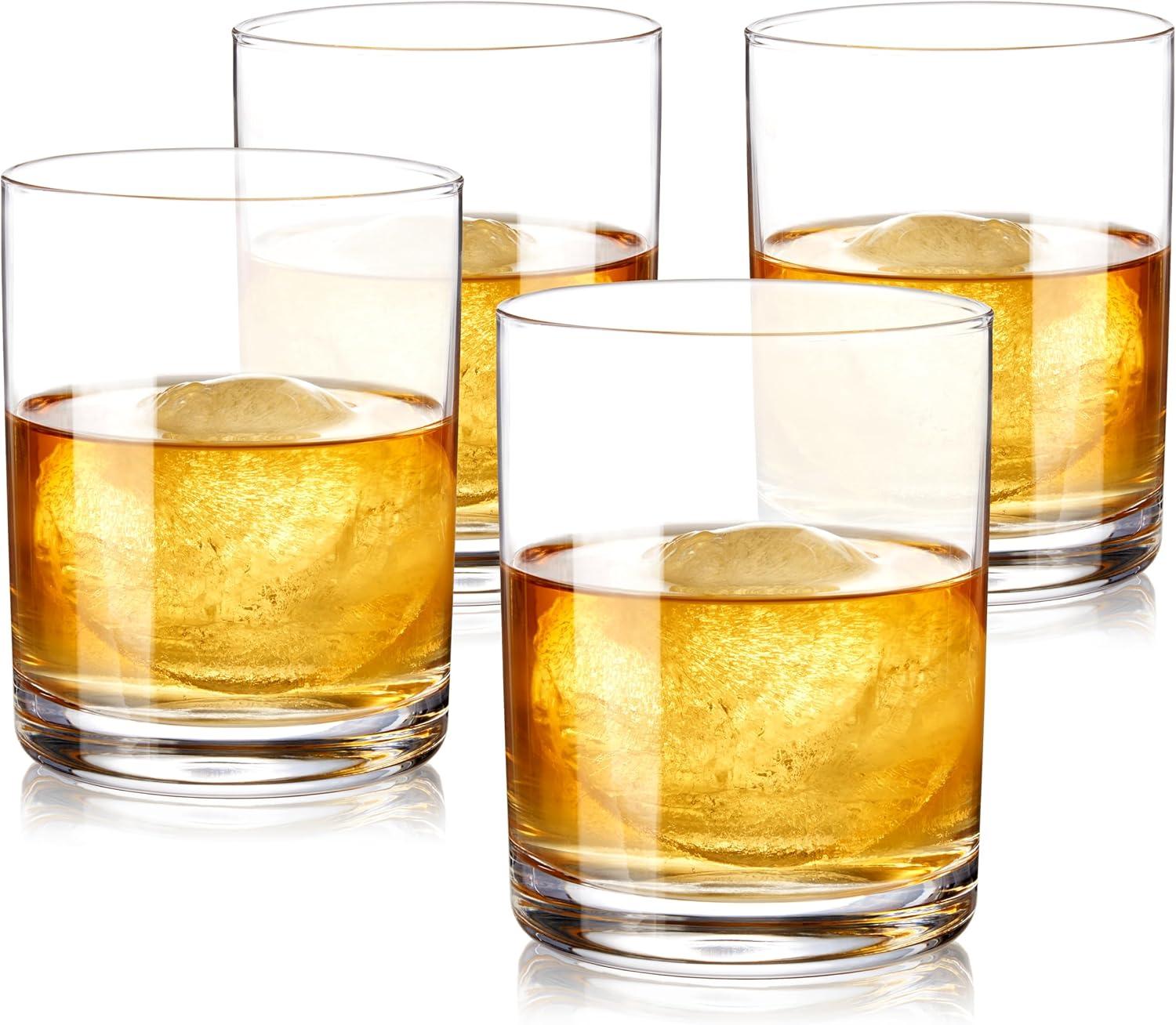 Rocks Tumbler Glasses For Old Fashioned, Whiskey Glasses, Scotch Glasses, Bar Glass, Cocktail Gifts - 12 Ounce, Set of 4