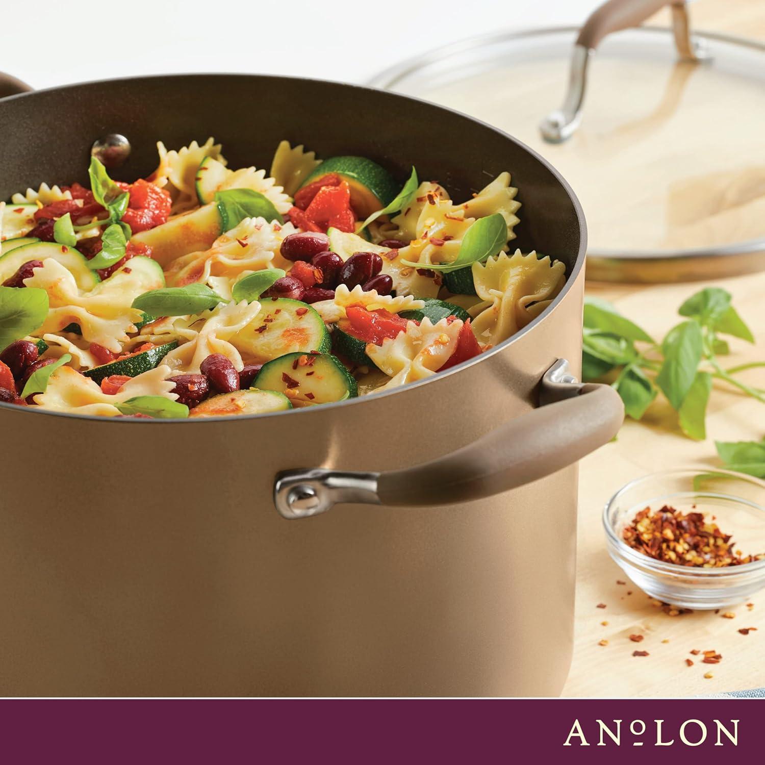 Anolon Advanced Home Hard Anodized Nonstick Stockpot With Lid, 10 Quart