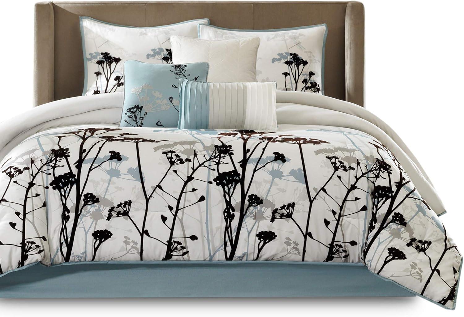 7 Piece Floral Comforter Set