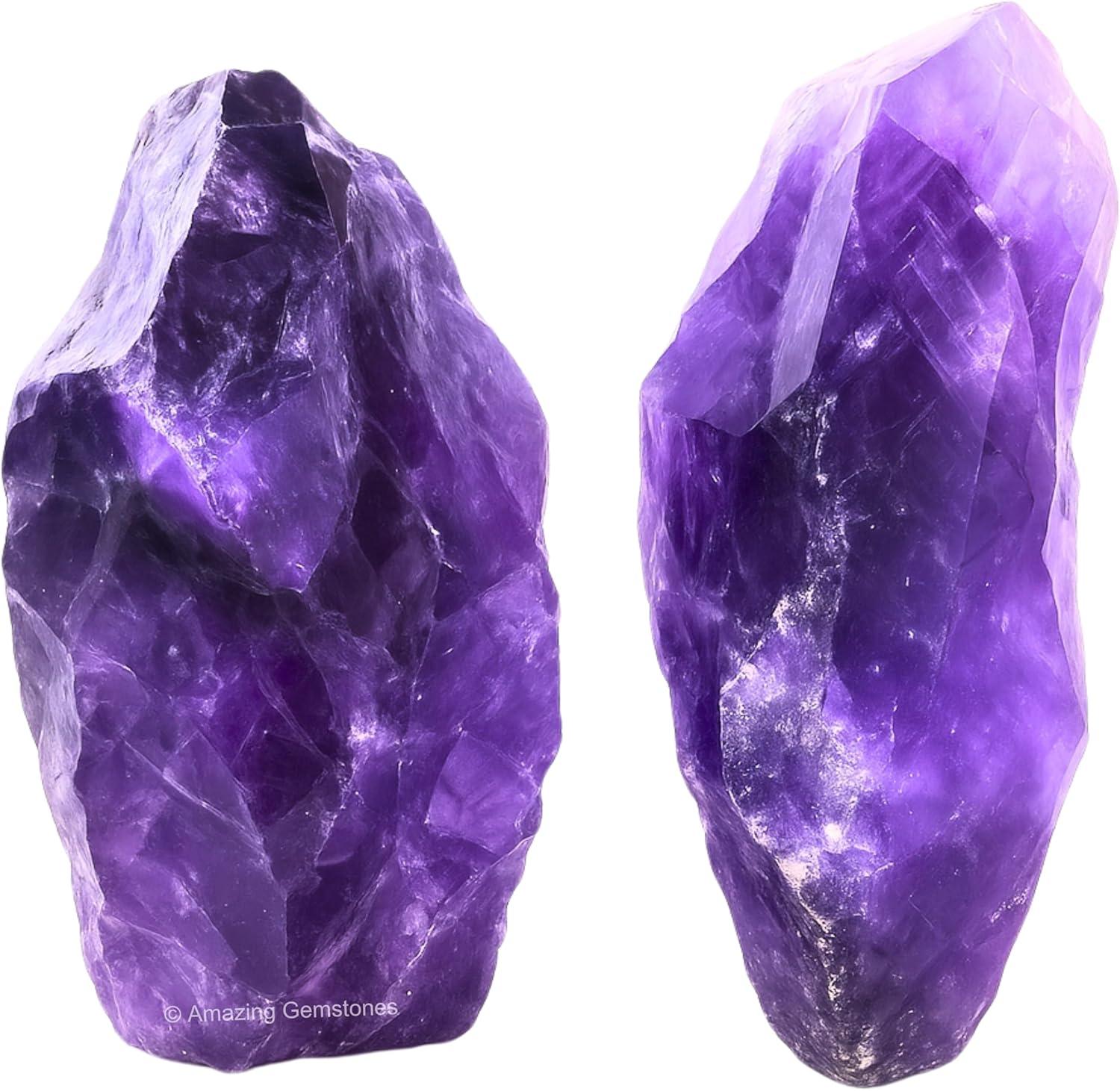 Amethyst - Rough Rocks for Tumbling - Dispelling Fear and Anxiety, Good Luck, Crystal Healing
