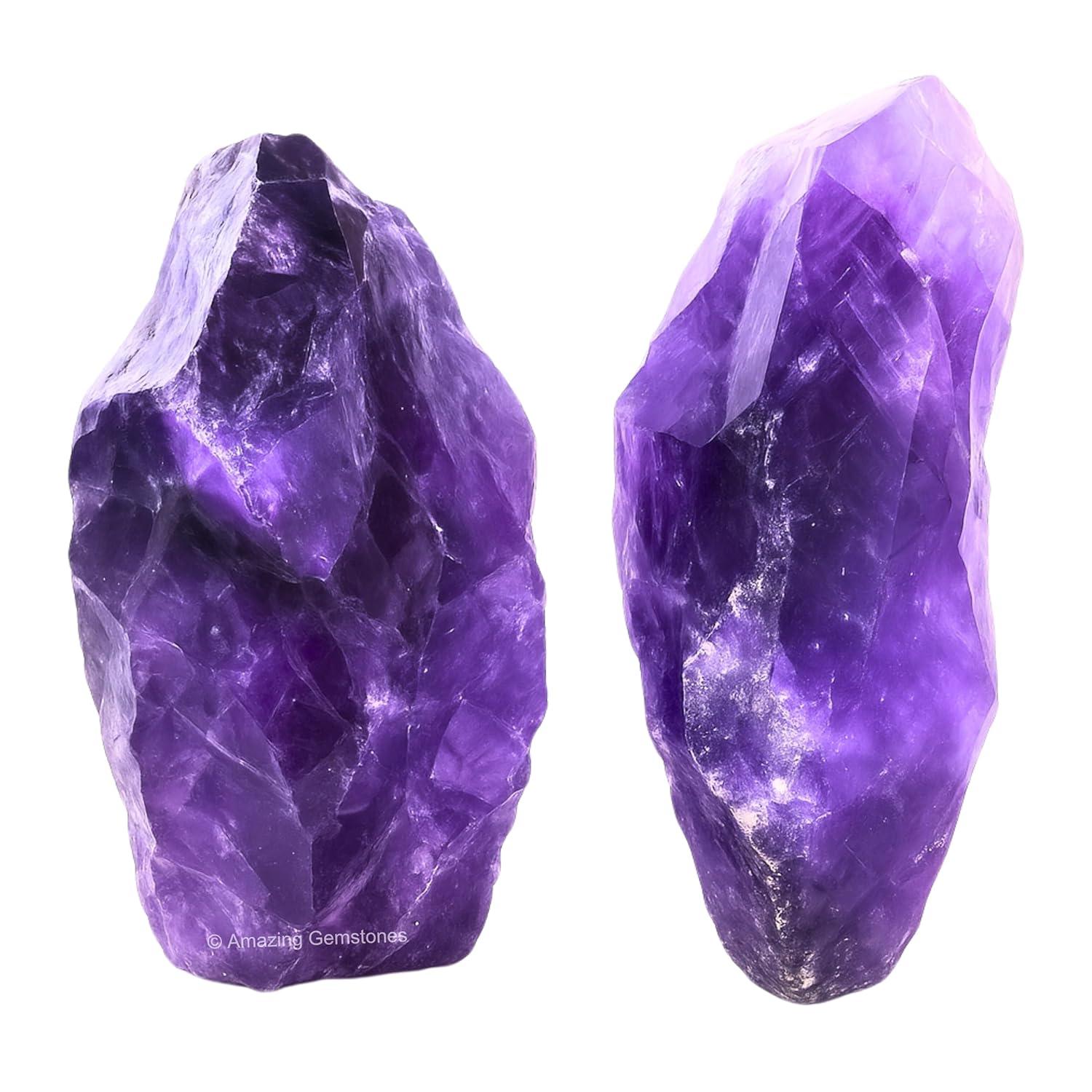 Amethyst - Rough Rocks for Tumbling - Dispelling Fear and Anxiety, Good Luck, Crystal Healing