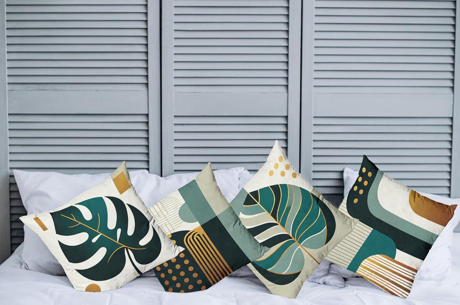 Ambesonne Dark Teal Orange Indoor/Outdoor Pillow Cover