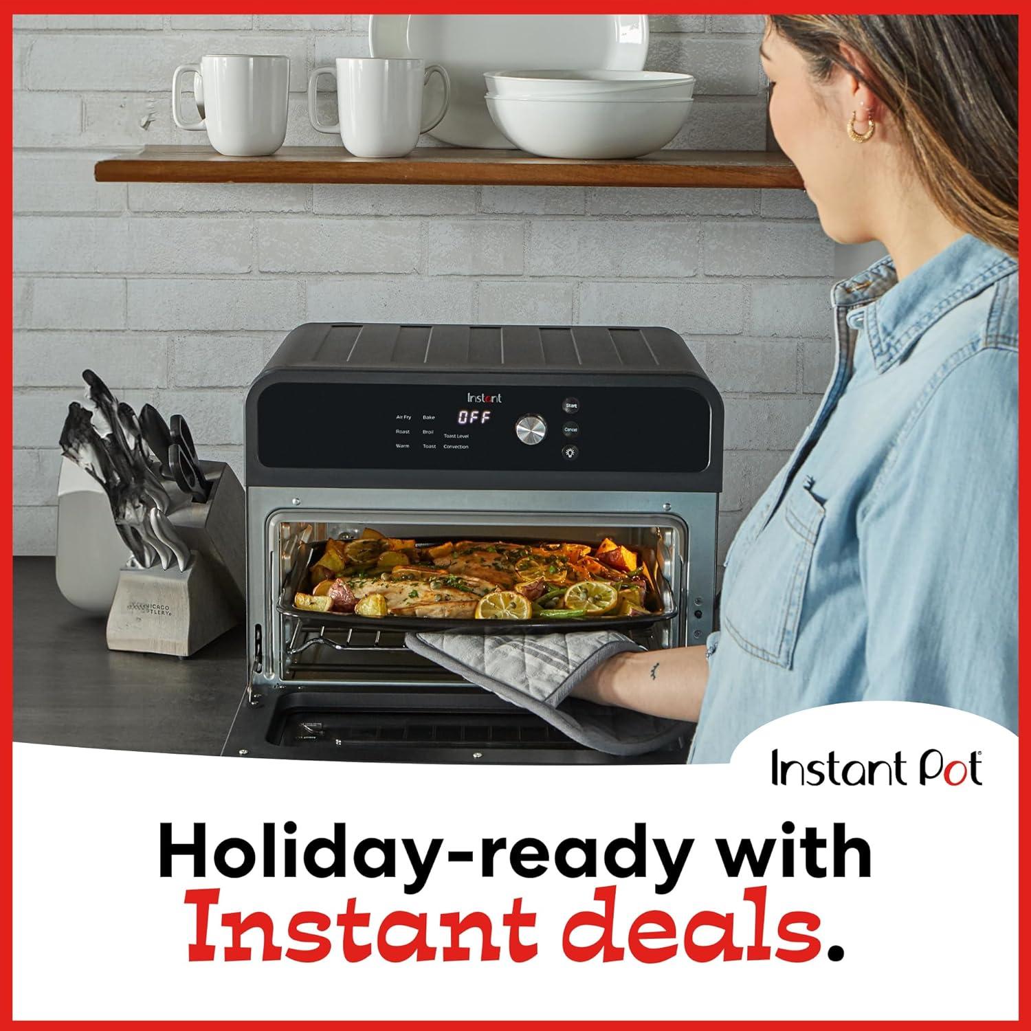 Instant 6026917 Programmable Air Fryer Oven, Black