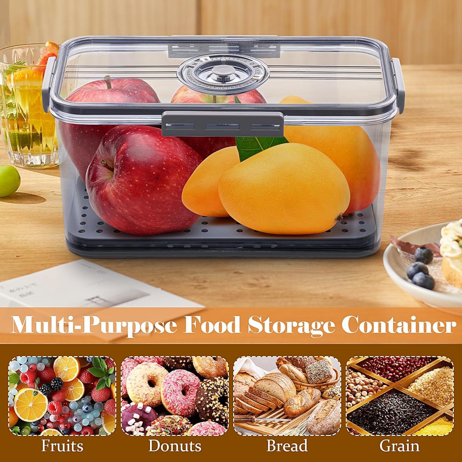 Rebrilliant Bread Box Bread Boxes for Kitchen Counter Airtight, Time Recording Bread Storage