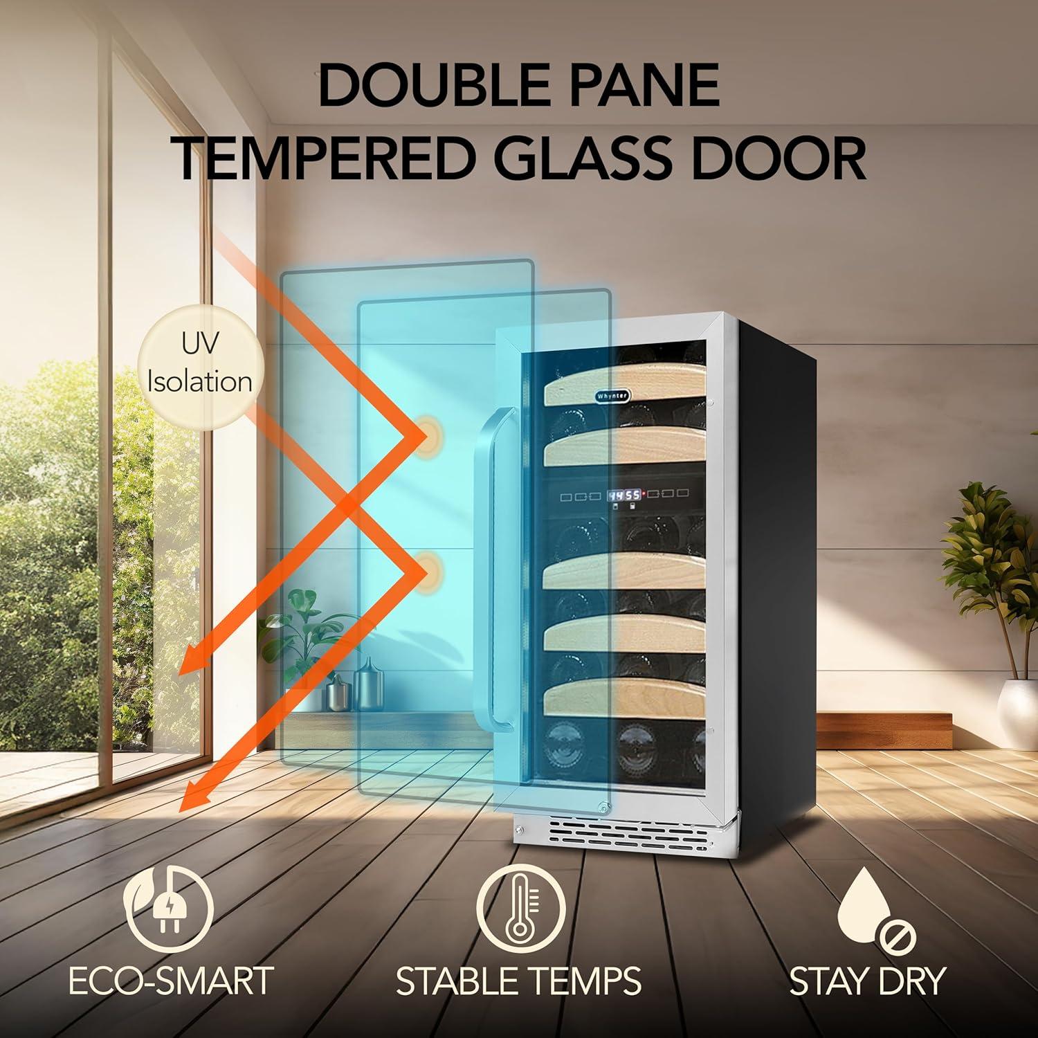 Whynter Whynter 15'' width 28 Bottle Dual Zone Built-In Wine Refrigerator