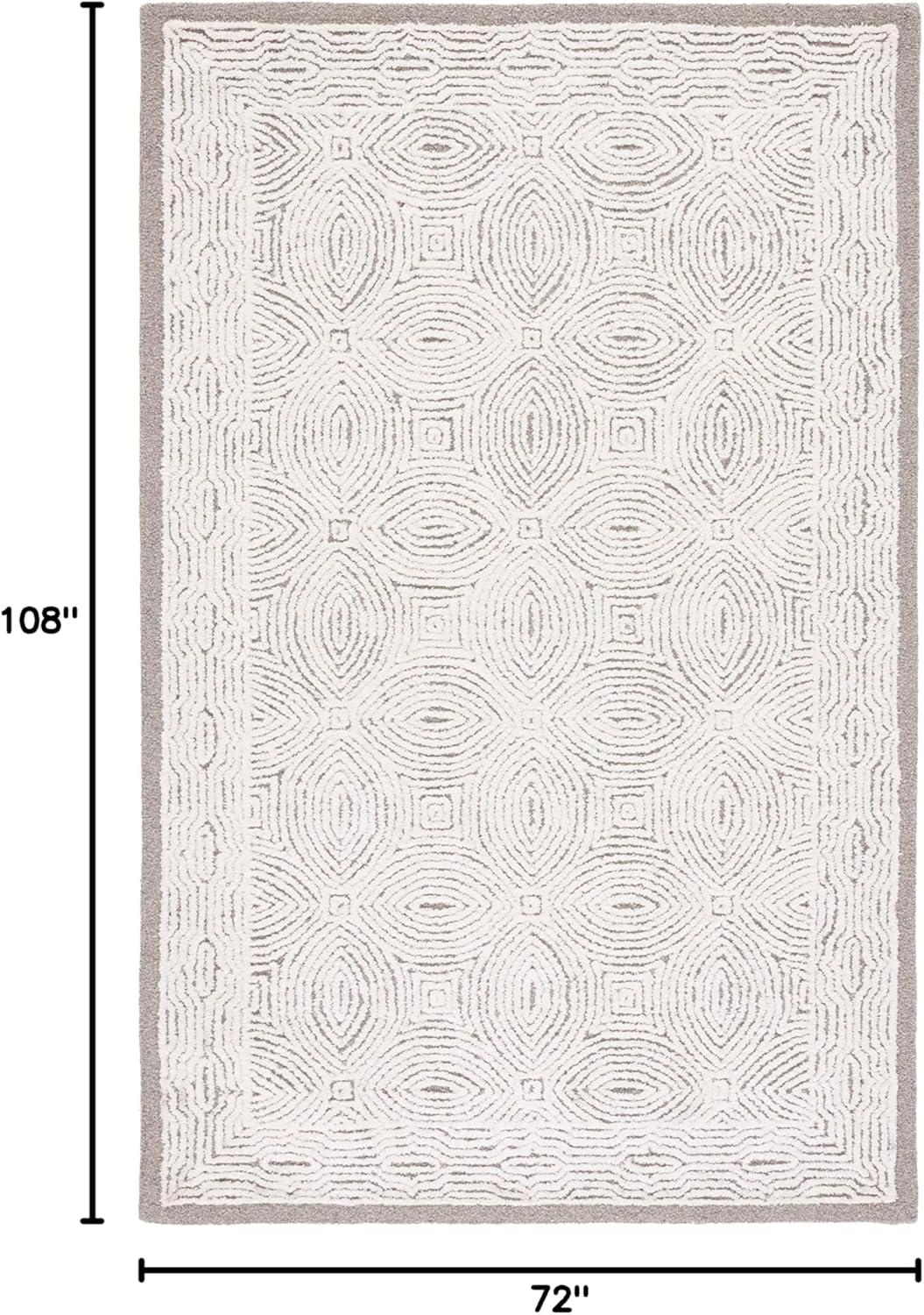 Abstract ABT575 Handmade Indoor Area Rug - Beige/Ivory - 6'x9' - Safavieh
