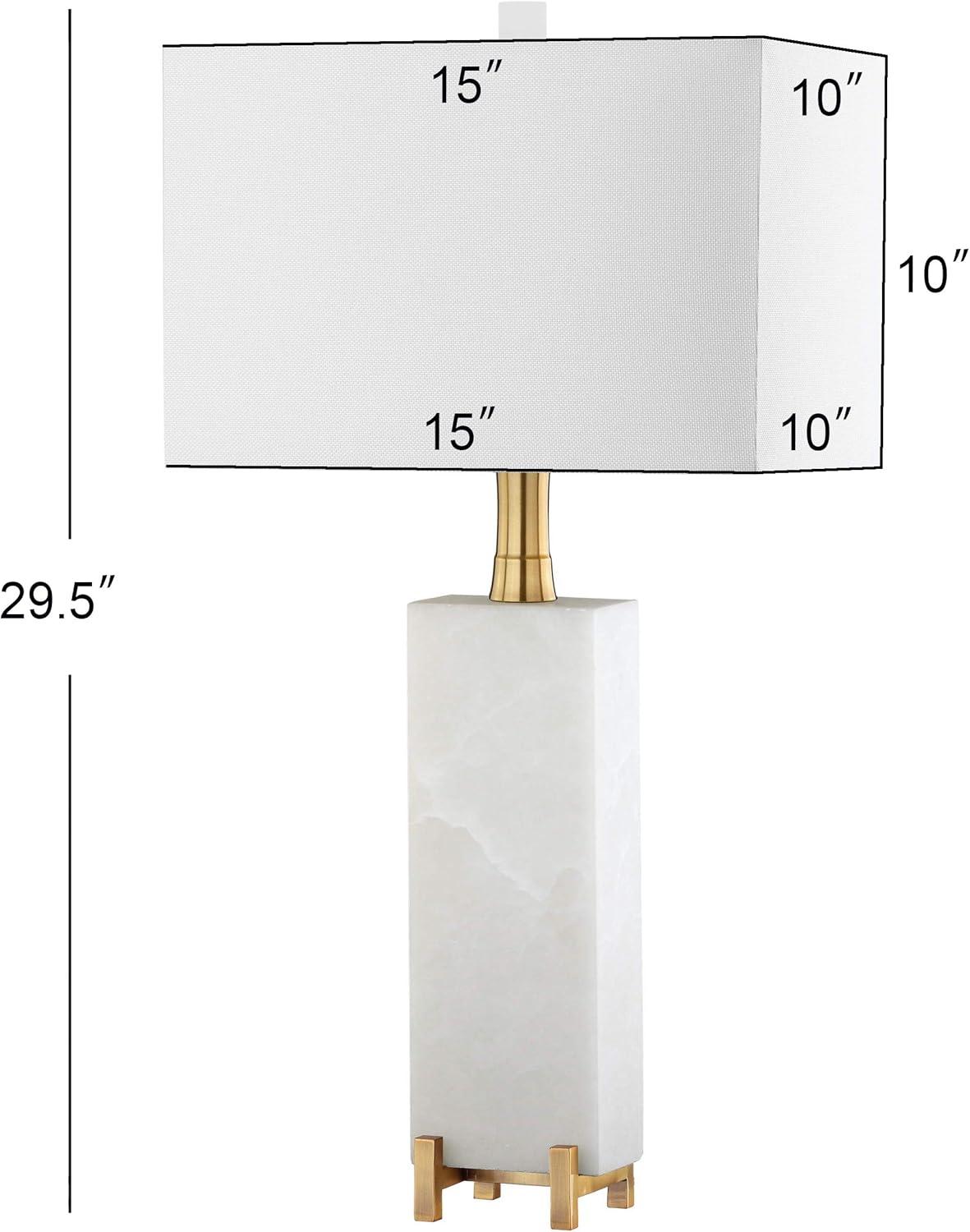 Elegant Alabaster and Brass Gold 30-inch Traditional Table Lamp