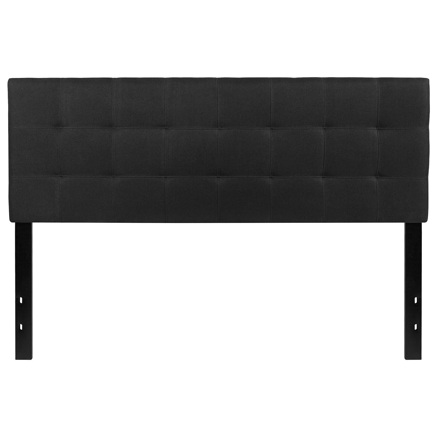Flash Furniture Bedford Tufted Upholstered Queen Size Headboard in Black Fabric