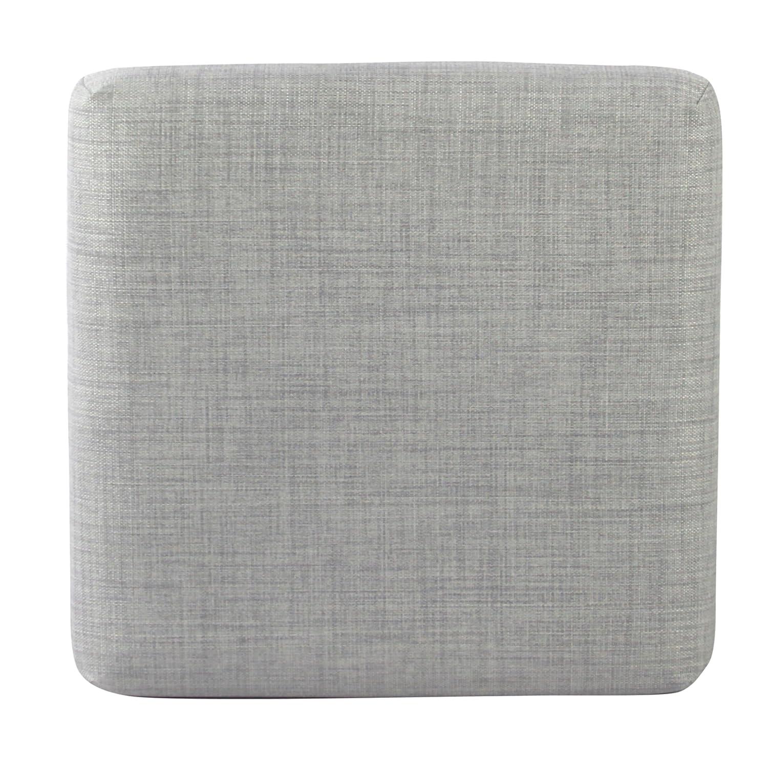 HomePop 24" Open Back Metal Counter Height Barstool Light Gray: Upholstered Square Seat, No Assembly Required