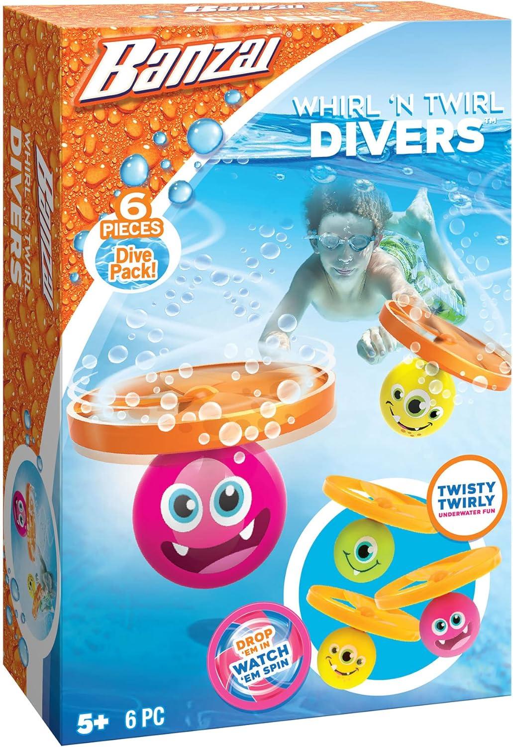 Banzai: 6 Piece Whirl 'N Twirl Pool Dive Set