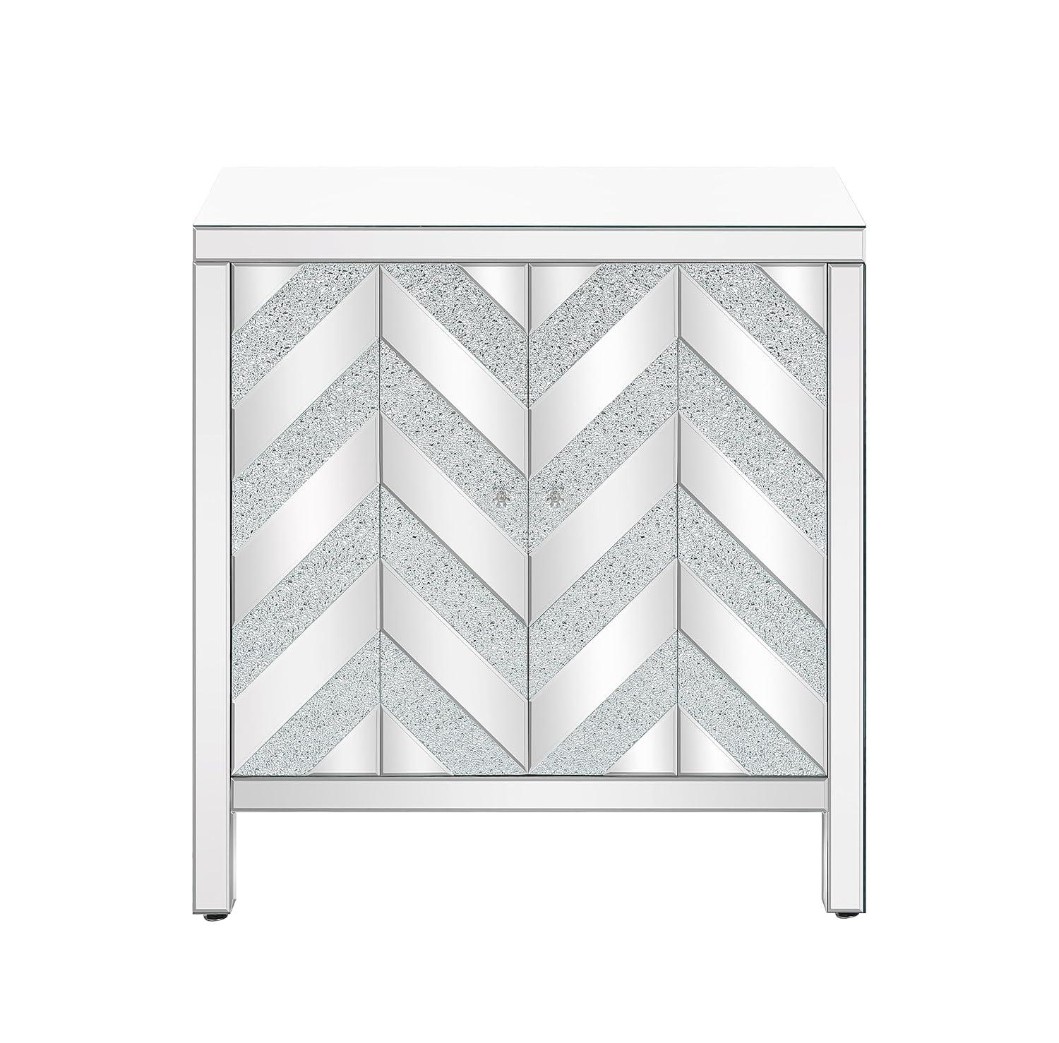 Storage Cabinet with Mirror Trim Living Room Dining Room Entryway Kitchen M Shape