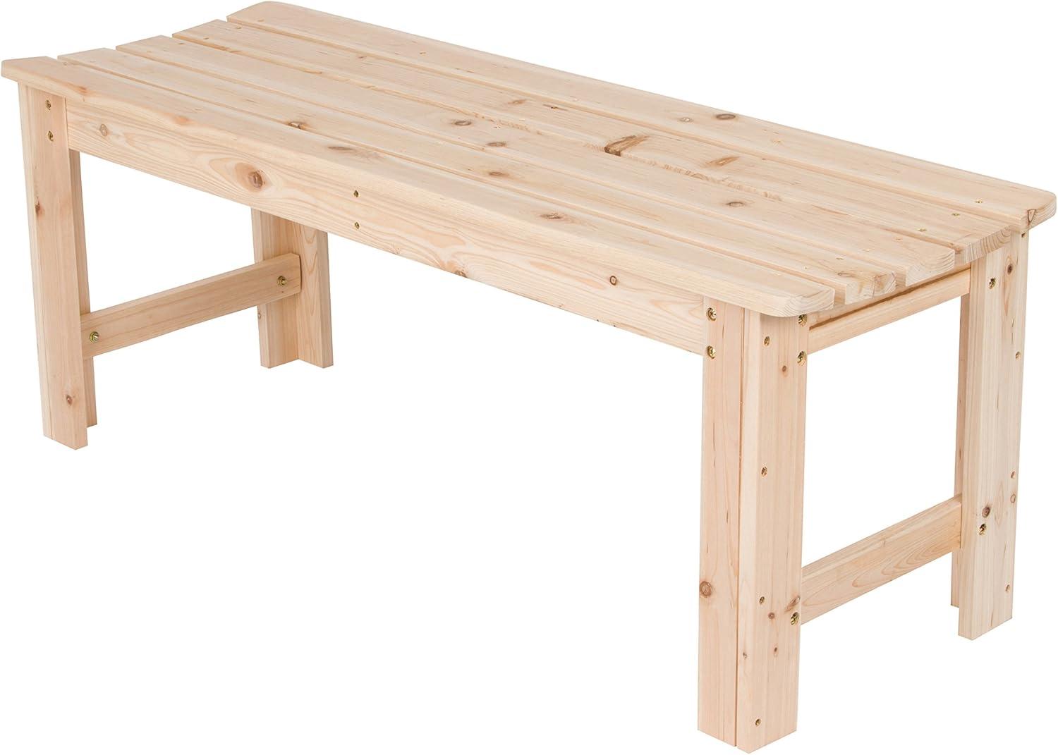 Natural Cedar 4-Foot Backless Garden Bench