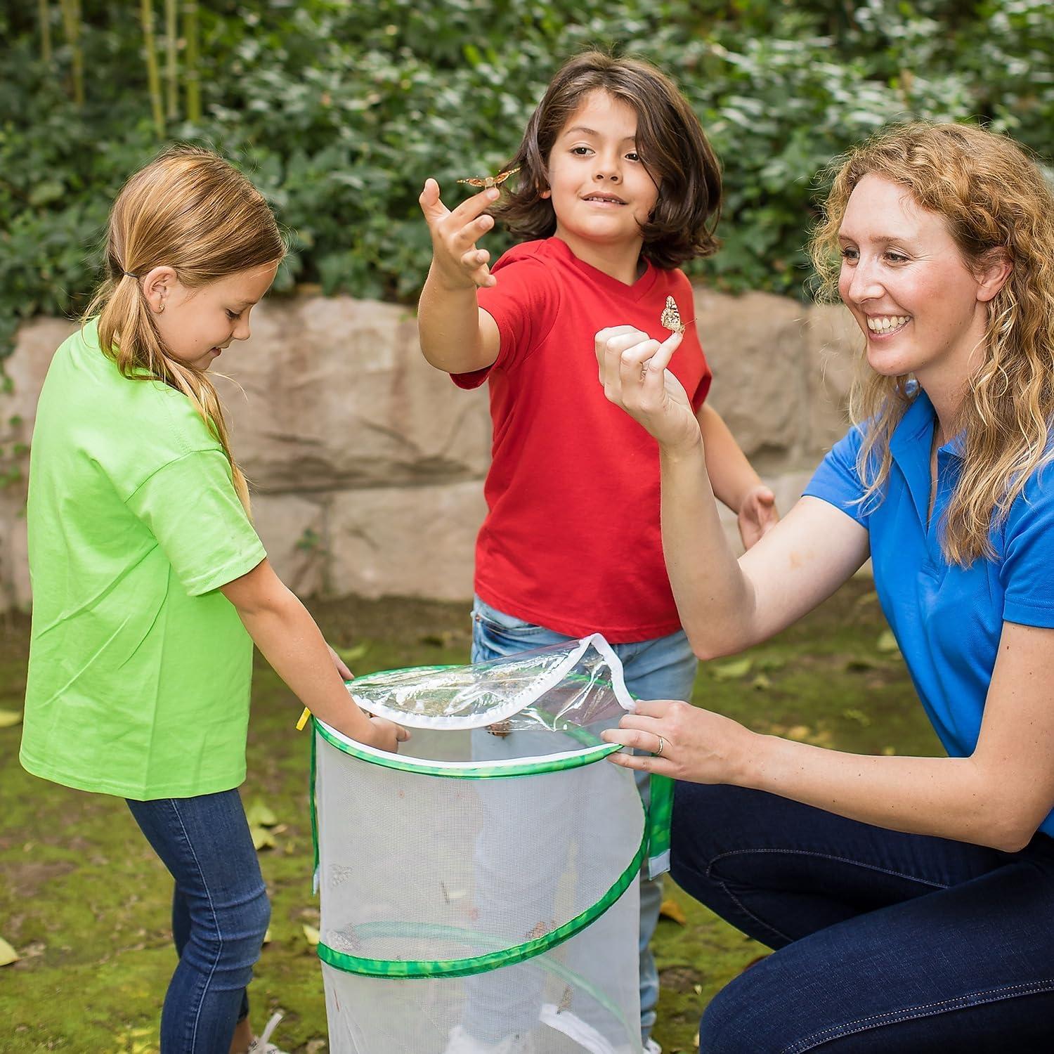 Insect Lore Giant Butterfly Garden® Deluxe Growing Kit - Stem Butterfly Kit w/ Live Caterpillars