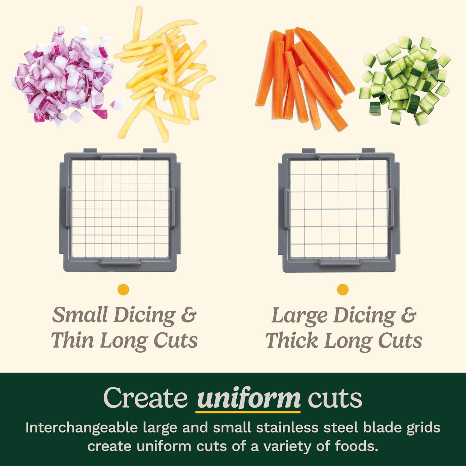 Cuisinart Fruit and Vegetable Box Chopper: Manual Food Chopper with Stainless Steel Blades, Nonslip Base, Dishwasher-Safe