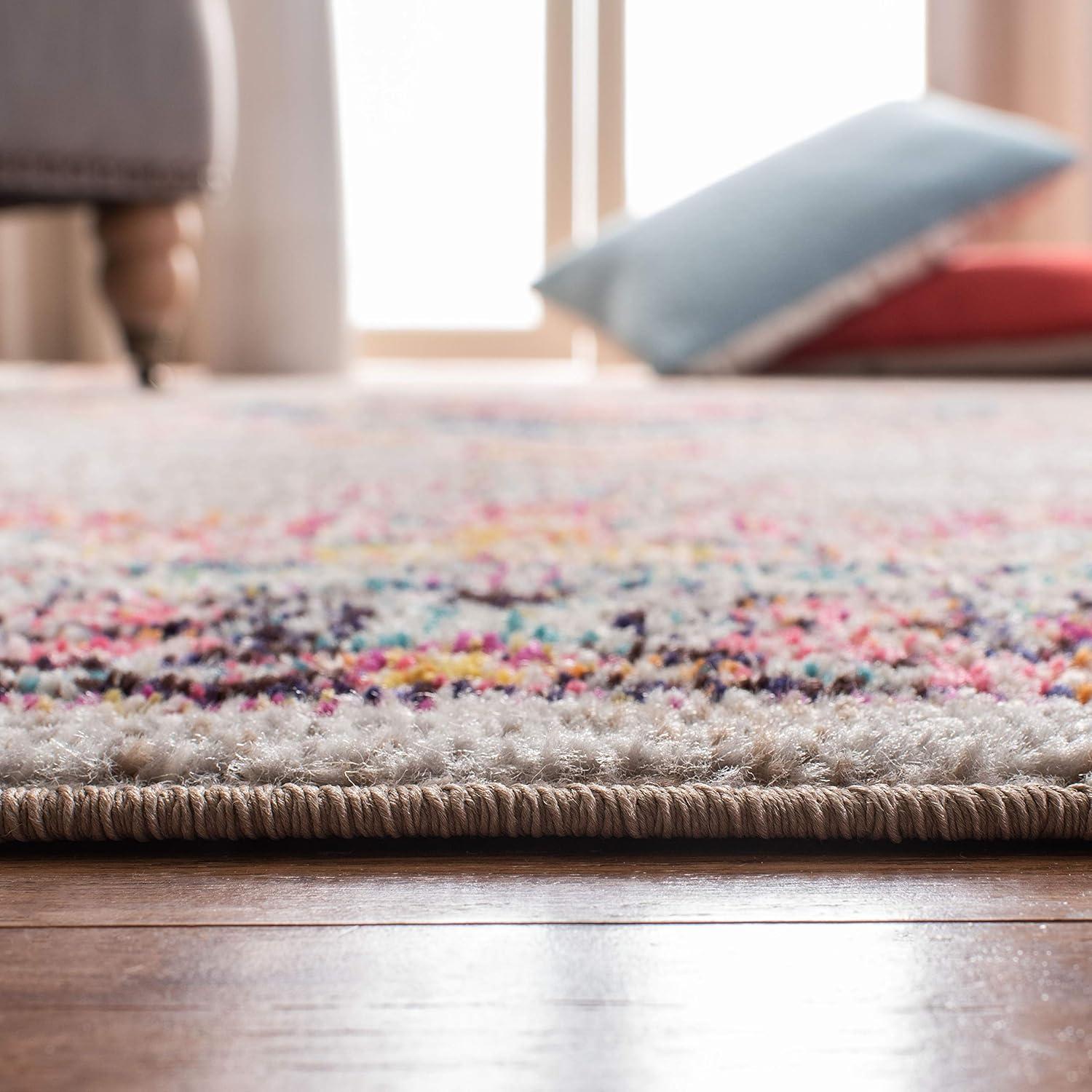 Madison 200 MAD252 Power Loomed Indoor Area Rug - Navy/Turquoise - 8'x10' - Safavieh