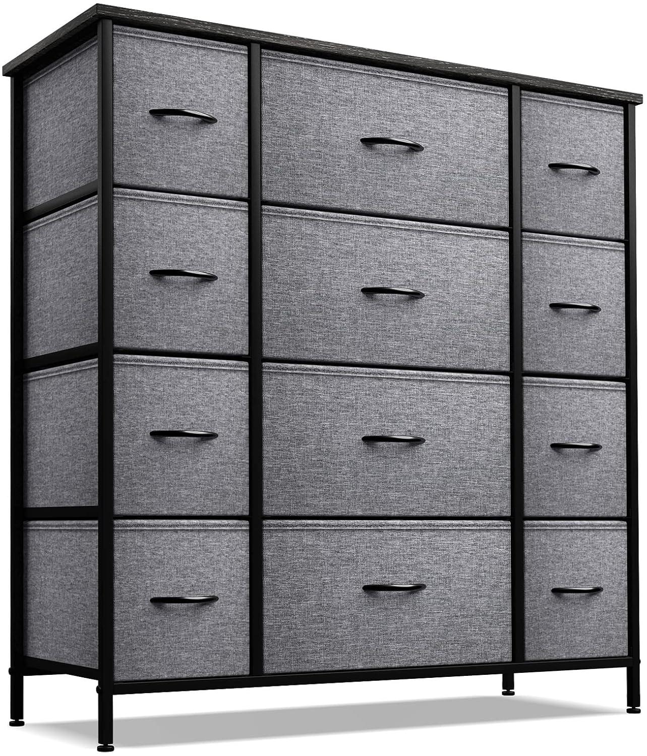 Sorbus Sorbus 12 Drawers Dresser with Steel Frame and Wood Top