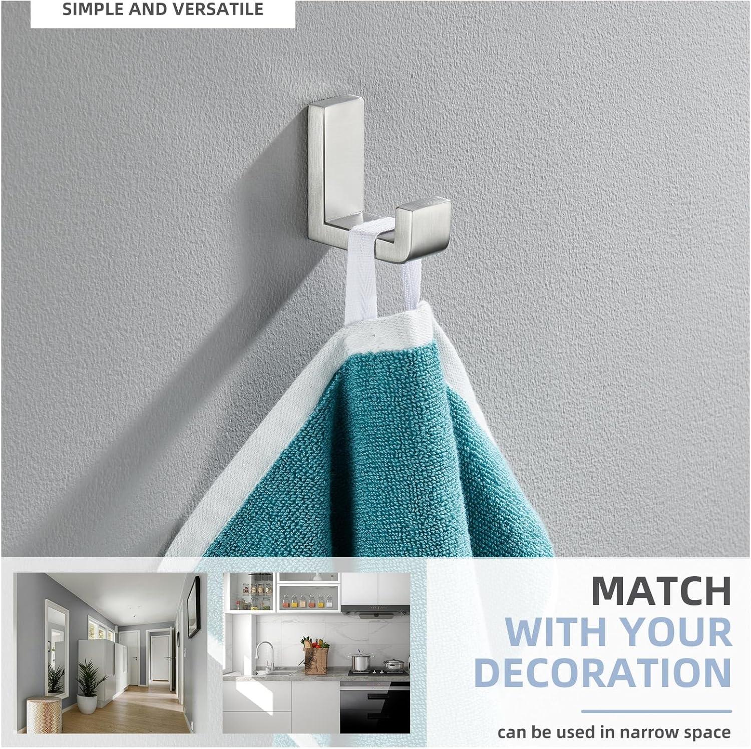 AngleSimple Stainless Steel Bathroom Wall Mounting Robe Hook KA082