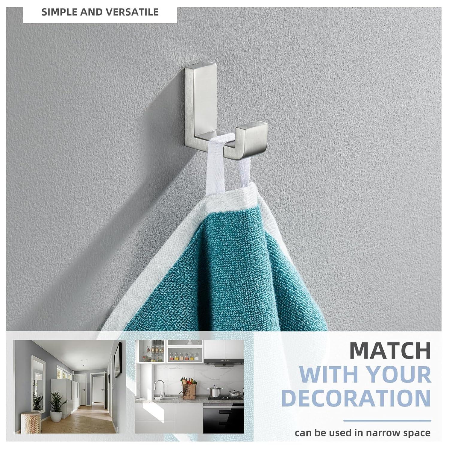 AngleSimple Stainless Steel Bathroom Wall Mounting Robe Hook KA082