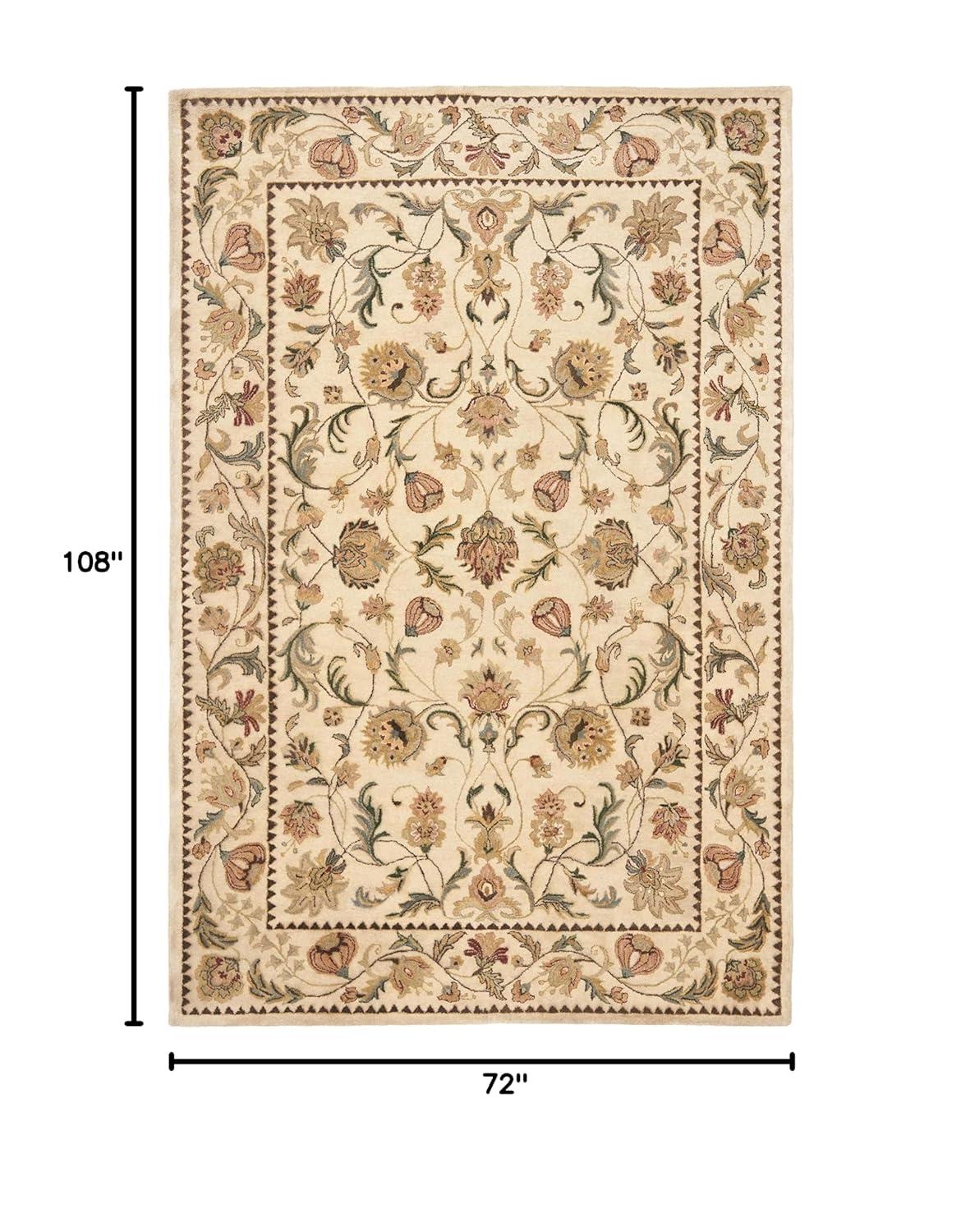 Ivory Elegance Hand-Tufted Wool Cotton Blend 6' x 9' Rug