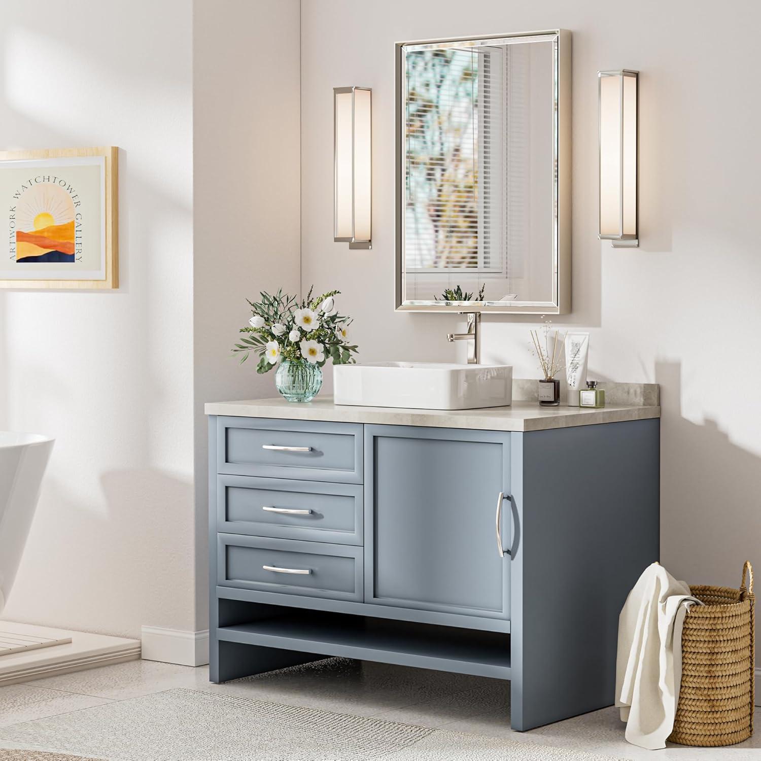 Lohoski Decorative Wall Mirror Beveled Design, Bathroom Vanity Mirror Accent Mirror Finish