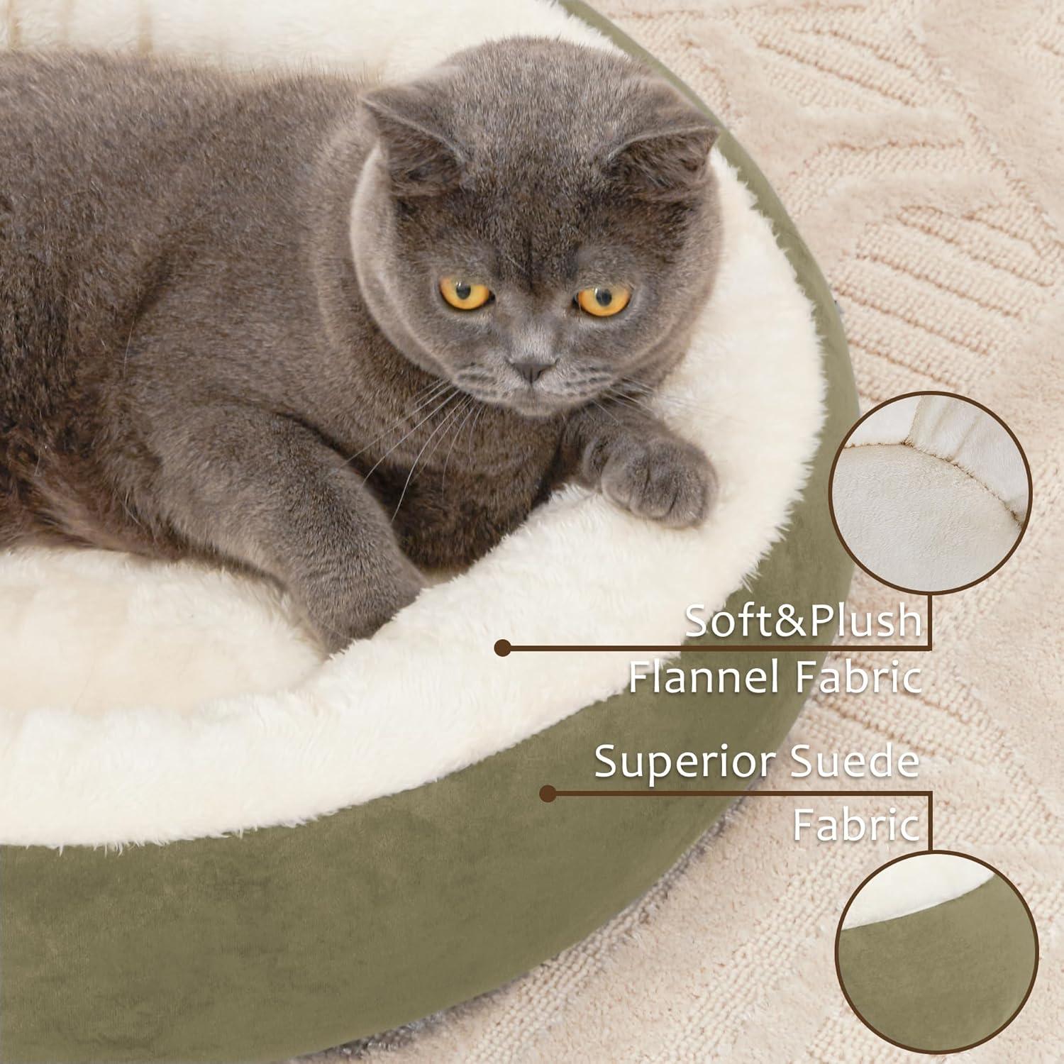 Archie & Oscar™ Round Donut Cat And Dog Cushion Bed, 20In Pet Bed For Cats Or Small Dogs, Anti-Slip & Water-Resistant Bottom, Super Soft Durable Fabric Pet Beds, Washable Luxury Cat & Dog Bed