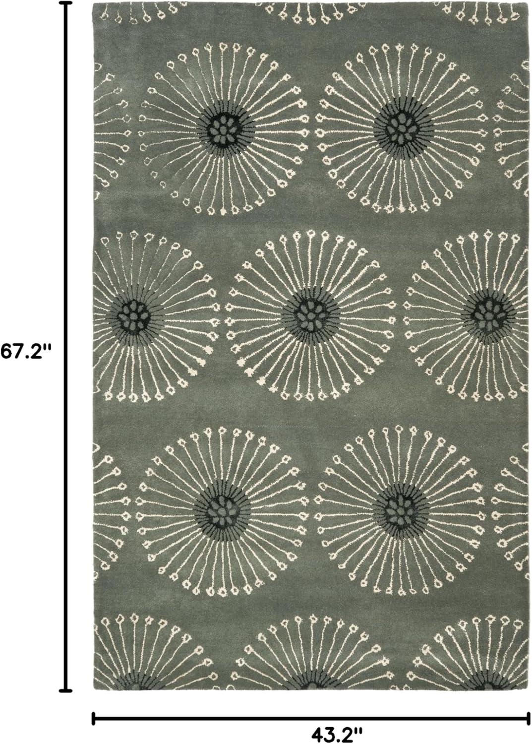 Soho SOH821 Hand Tufted Indoor Accent Rug - Grey/Ivory - 3'6"x5'6" - Safavieh.