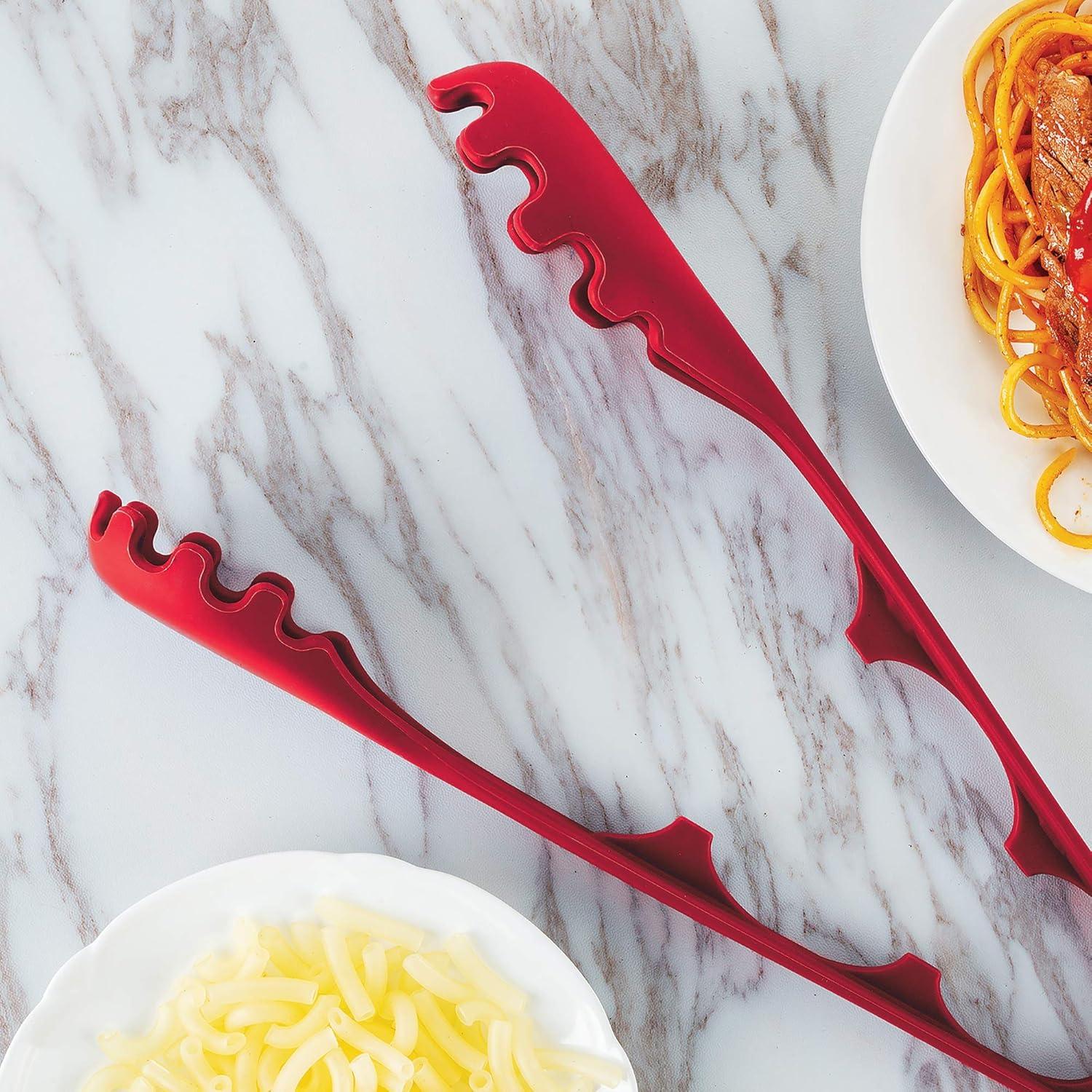 Fox Run Brands Brands 2-in-1 Pasta Serving Tongs & Portion Measuring Utensil