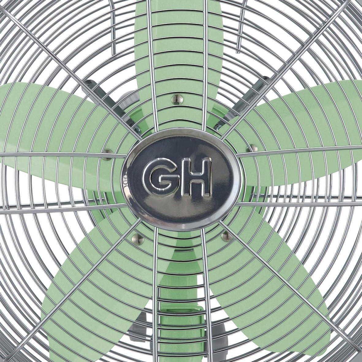 Good Housekeeping Good Housekeeping's All-Metal Retro 3-Speed 12" Oscillating Office Desk Table Fan (Multiple Finishes Available)