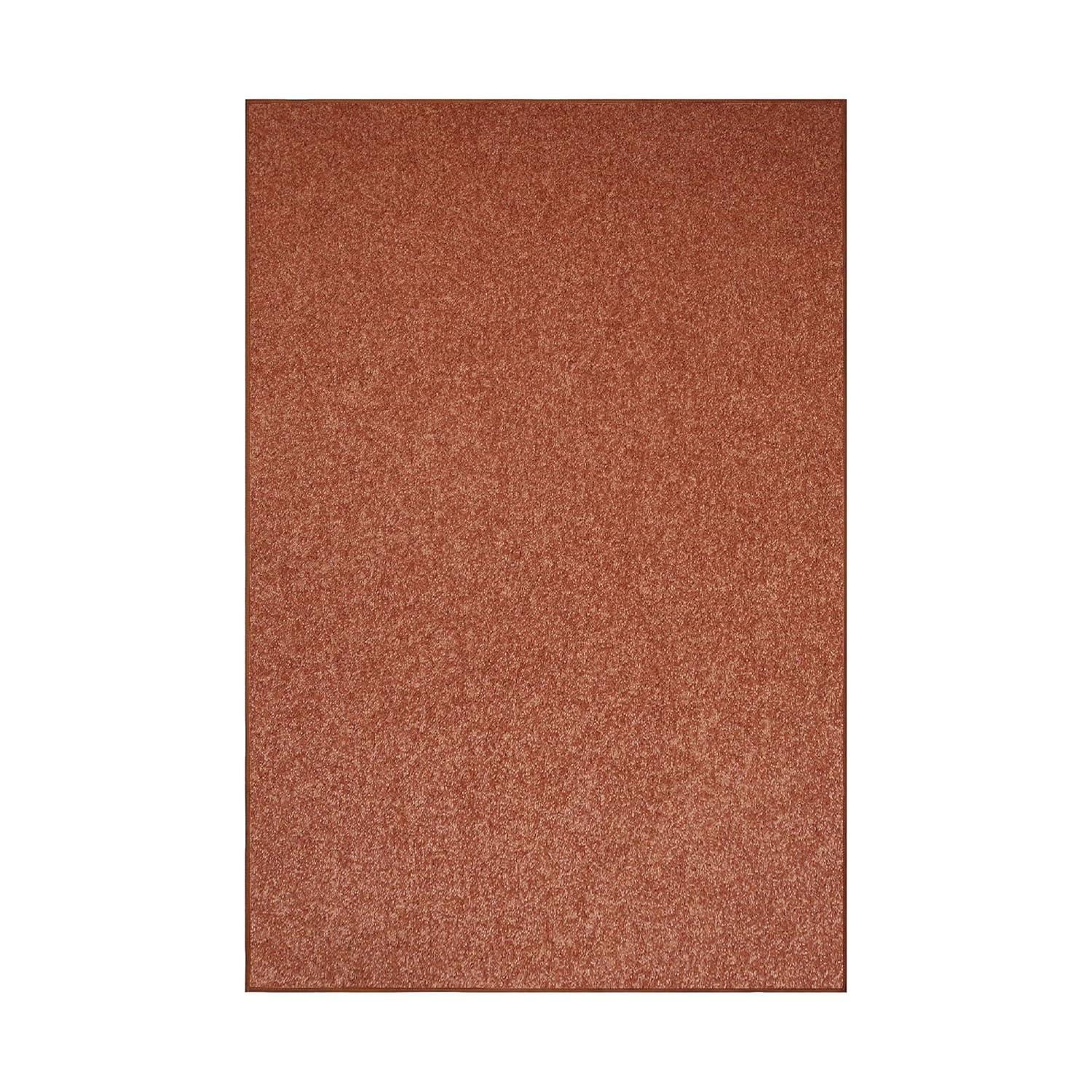 Furnish My Place Modern Plush Pet and Kids Friendly Solid Color Rust Area Rugs, Stain & Fade Resistance, Made in USA, Perfect for Living Room, Dining Room, Bedroom, Playroom and Kidsroom, Event, Wedding Rug