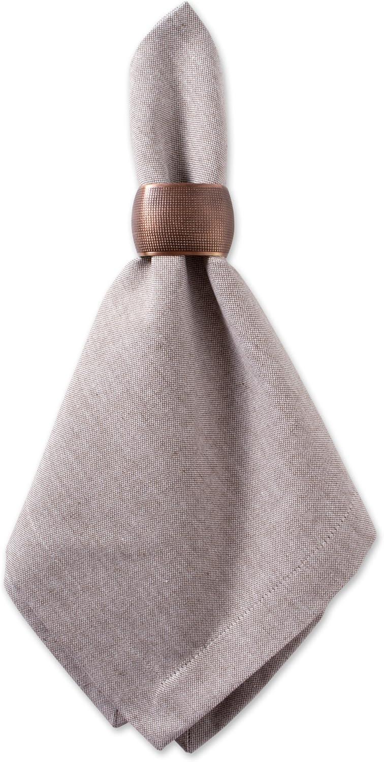 Stone Brown Cotton Chambray Napkin Set of 6