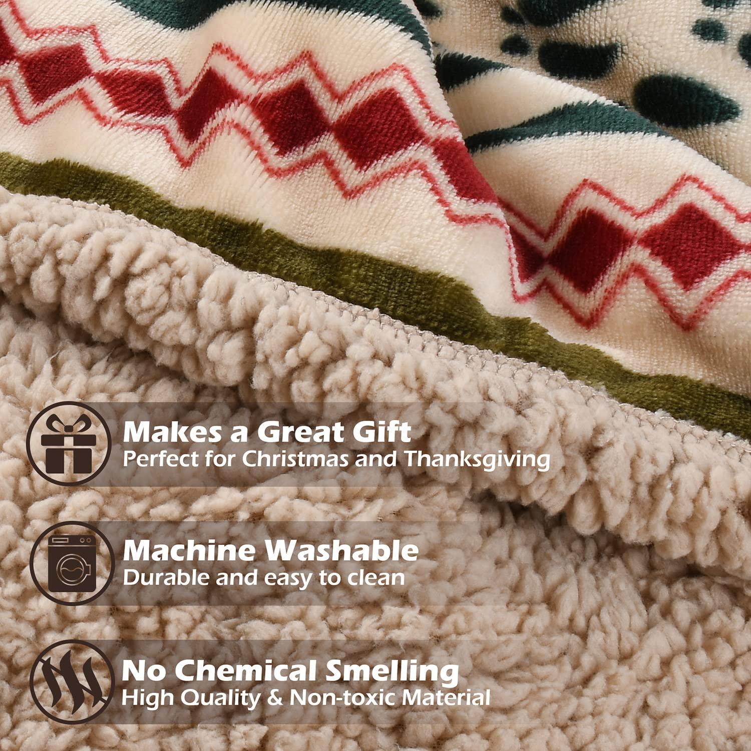 Catalonia Snowman Blanket, Christmas Sherpa Fleece Throw, Blanket For Couch And Bed,Soft,Thick, Fluffy,Warm