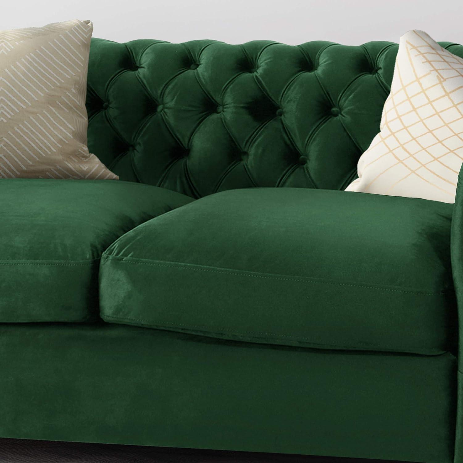 Somerville Traditional Chesterfield Loveseat: Button Tufted, Nailhead Trim - Christopher Knight Home