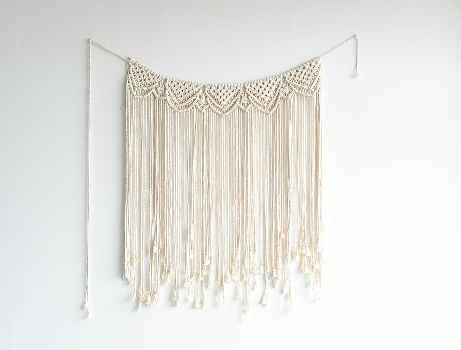 Handmade Cotton Macrame Boho Wedding Wall Hanging Decor