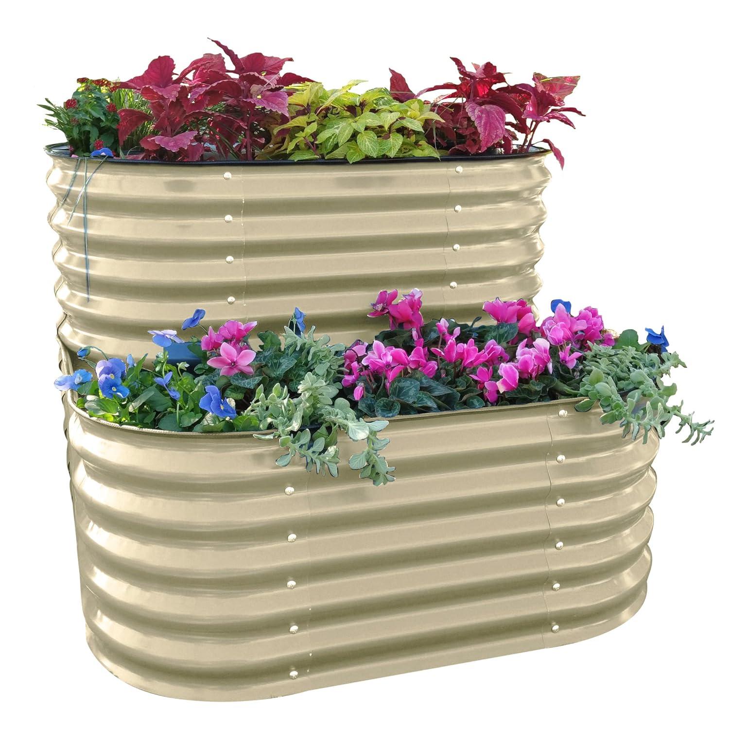 Vego Garden Cascading Metal Outdoor Raised Garden Bed