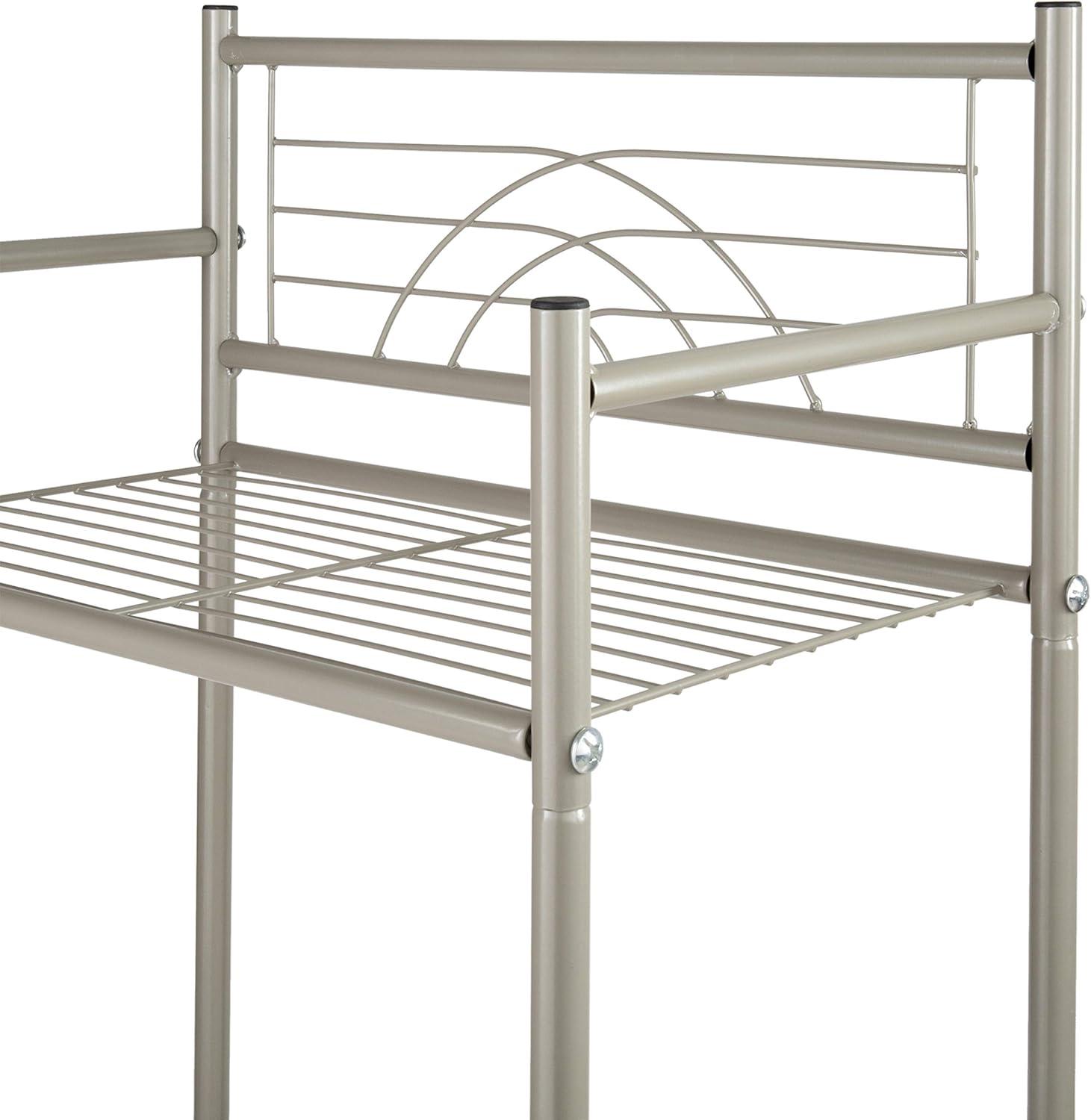 Bath Bliss 3 Shelves Tiered Bathroom Storage Rack in Satin Nickel