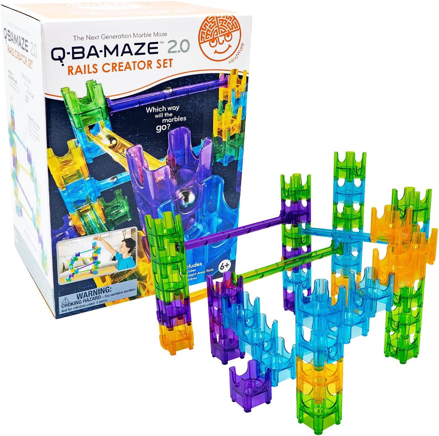 Q-BA-Maze 2.0 Colorful Rails Creator Set