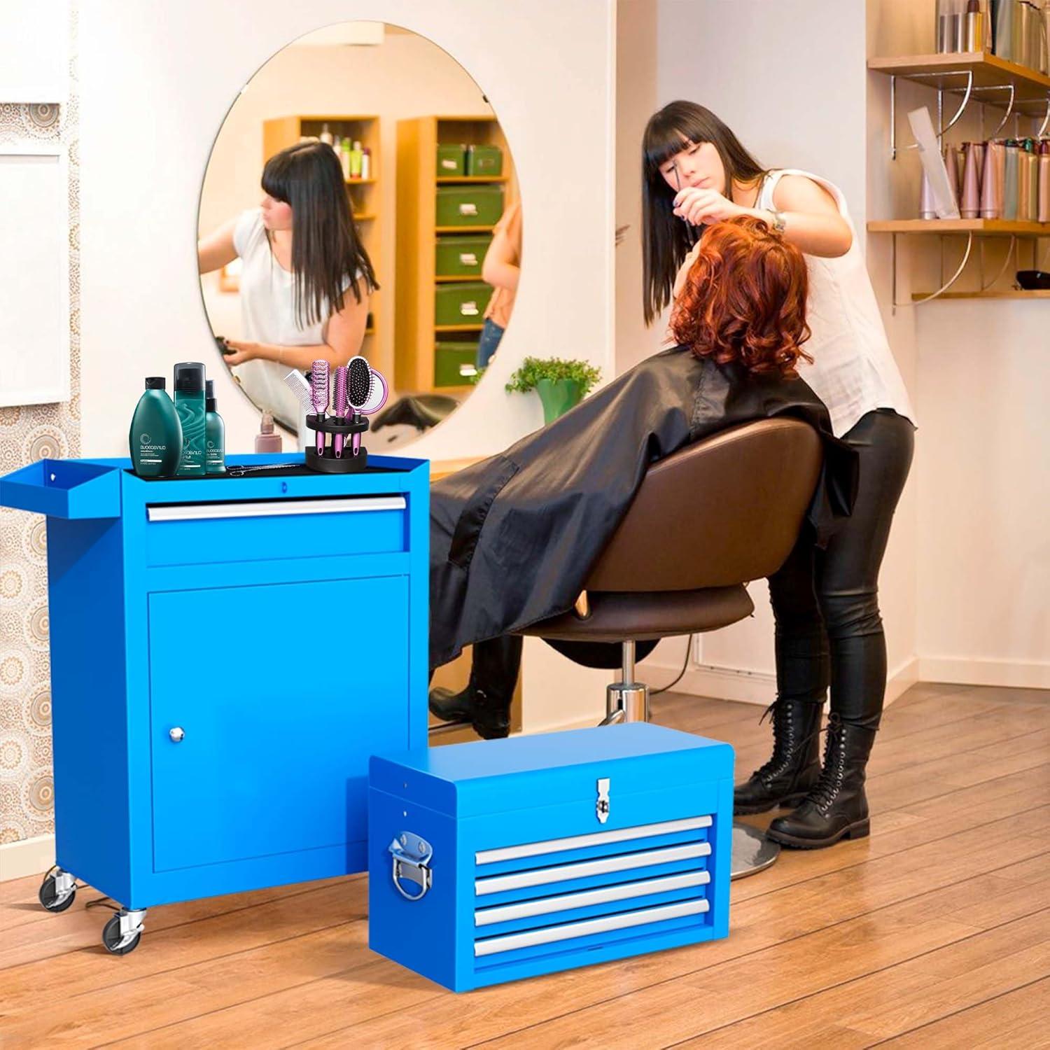 Sesslife 5-Drawer Rolling Tool Chest on Wheels, High Capacity Tool Cabinet with Drawers, Detachable Mobile Tool Box for Workshop, Garage, Mechanics and Repair Room(Black)