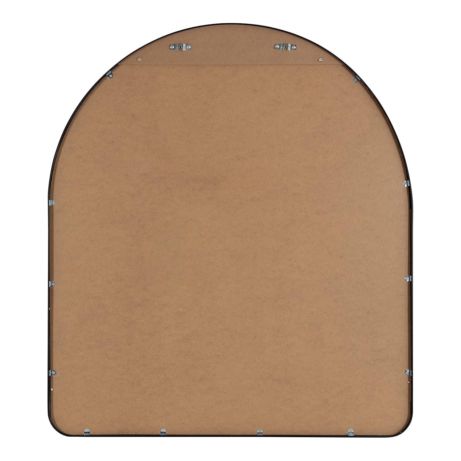 Kate and Laurel Zayda Metal Arch Mirror, 32x36, Black