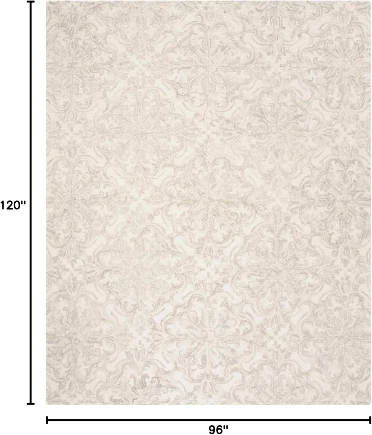 Blossom BLM103 Hand Tufted Area Rug - Ivory/Grey - 8'x10' - Safavieh.