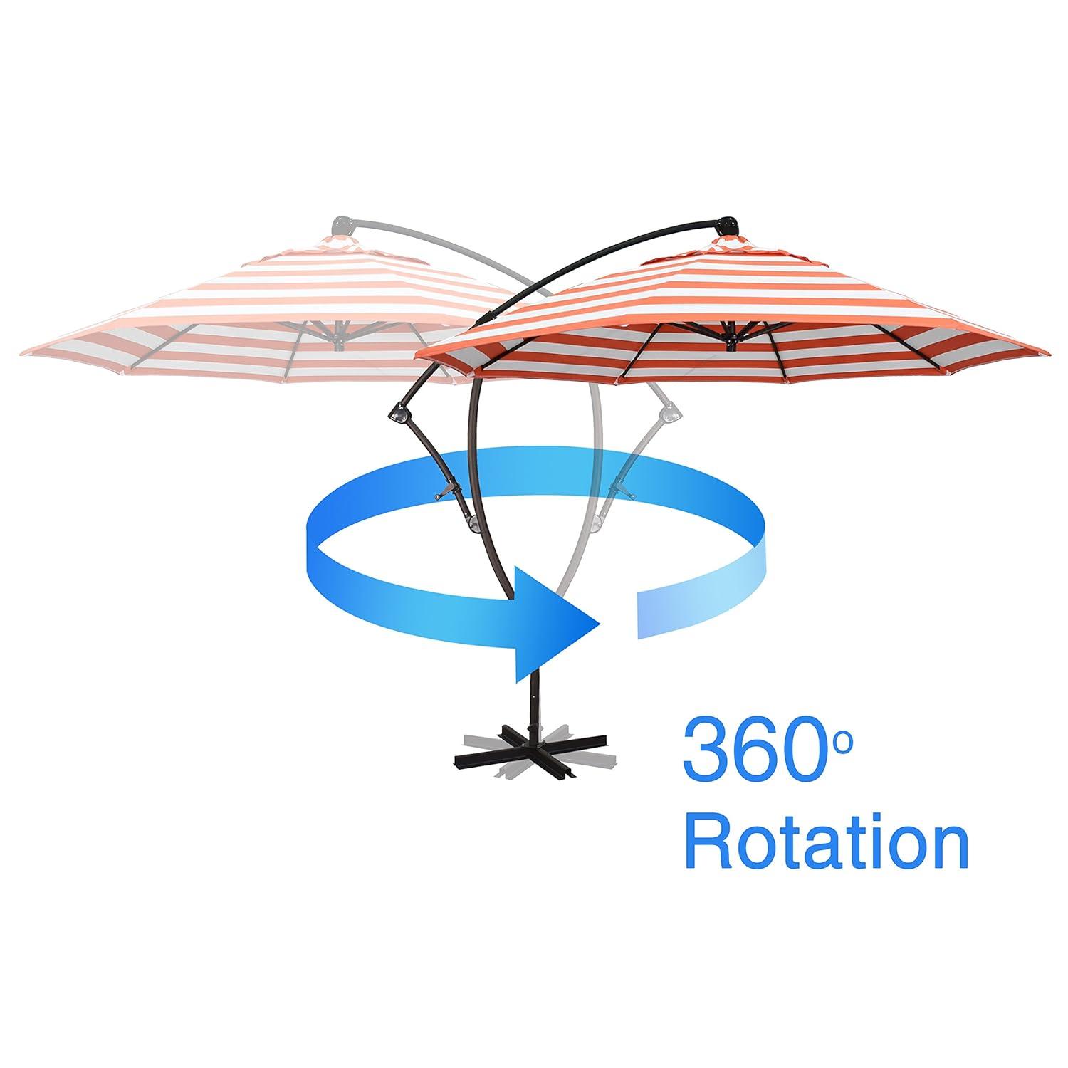 California Umbrella 9' Cantilever Umbrella in Royal Blue