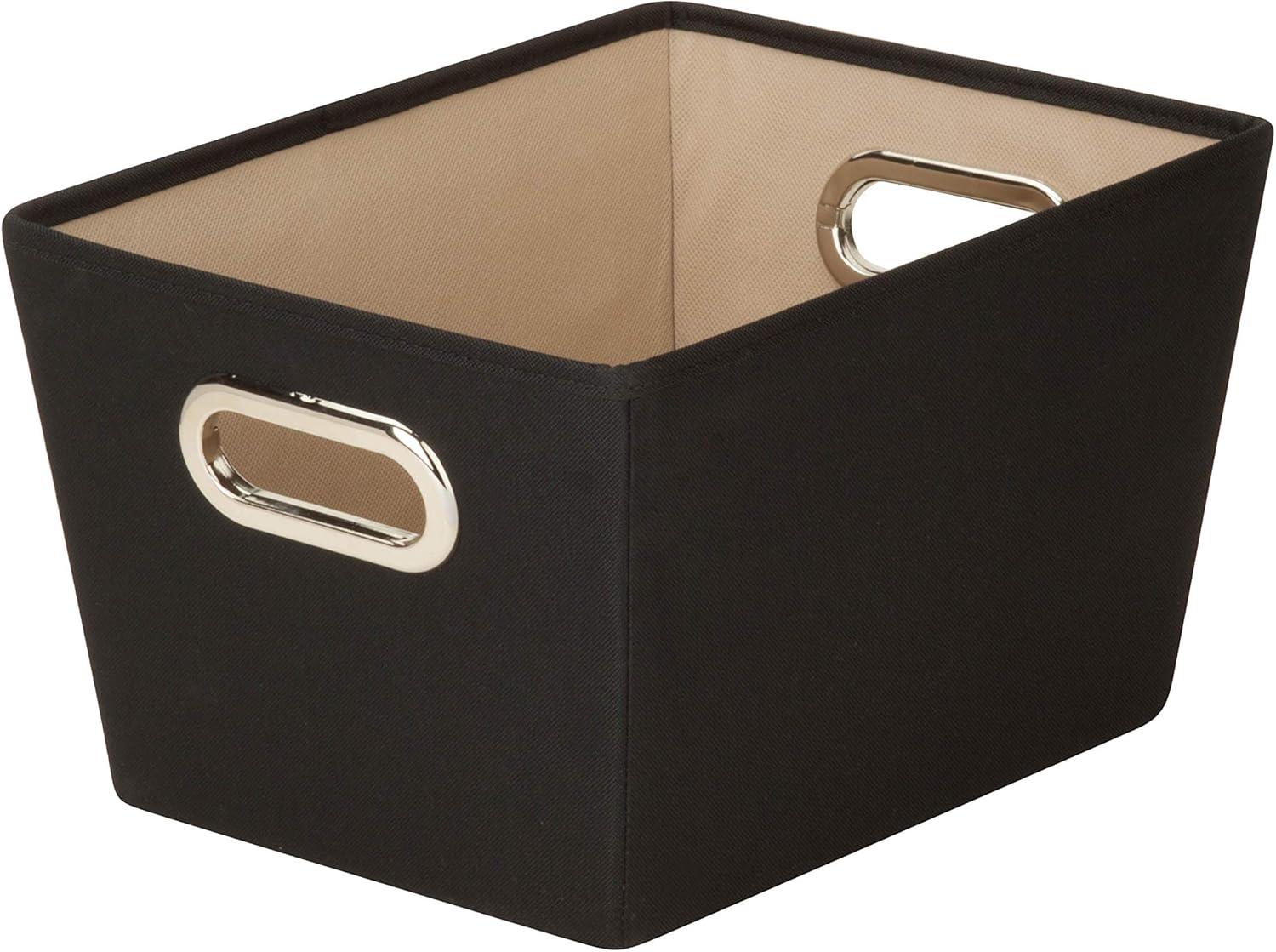 Honey-Can-Do Black Fabric Storage Bin 7-9/16 in. H X 9-13/16 in. W X 13 in. D