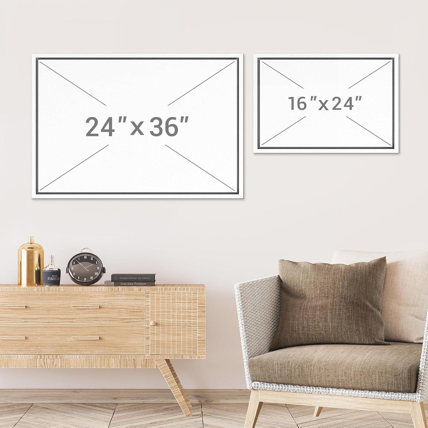 IDEA4WALL Woodland Forest Landscape " IDEA4WALL Framed Canvas Print Wall Art Woodland Nursery Decor Pastel Green Pine Tree Forest Landscape Nature Wilderness Fine Art Decorative Rustic For Living Room, Bedroom, Office "