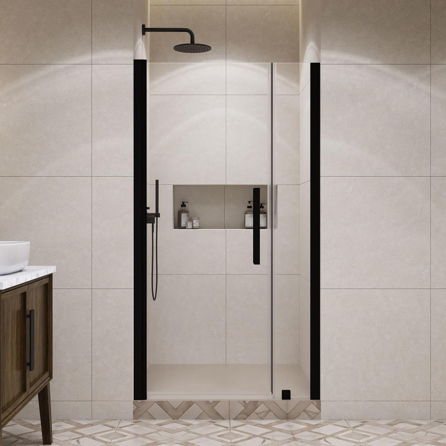 OVE Decors Pasadena 39 7/16 To 41 3/8 In. W X 72 In. H Alcove Frameless Pivot Shower Door