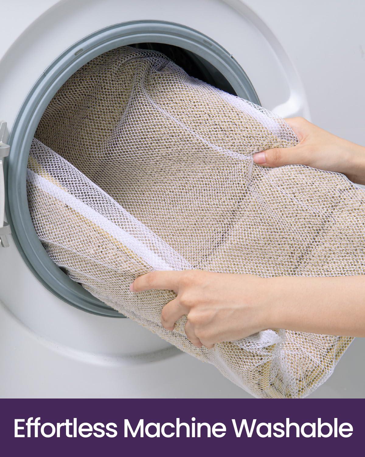 Smiry Microfiber Bathroom Rugs, 16"x24" Soft and Absorbent Bath Rugs, Non-Slip Machine Wash bath mats, Beige