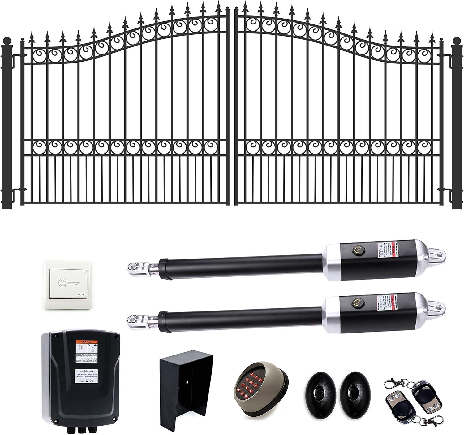 ALEKO Steel Dual Swing Driveway Gate - LONDON Style