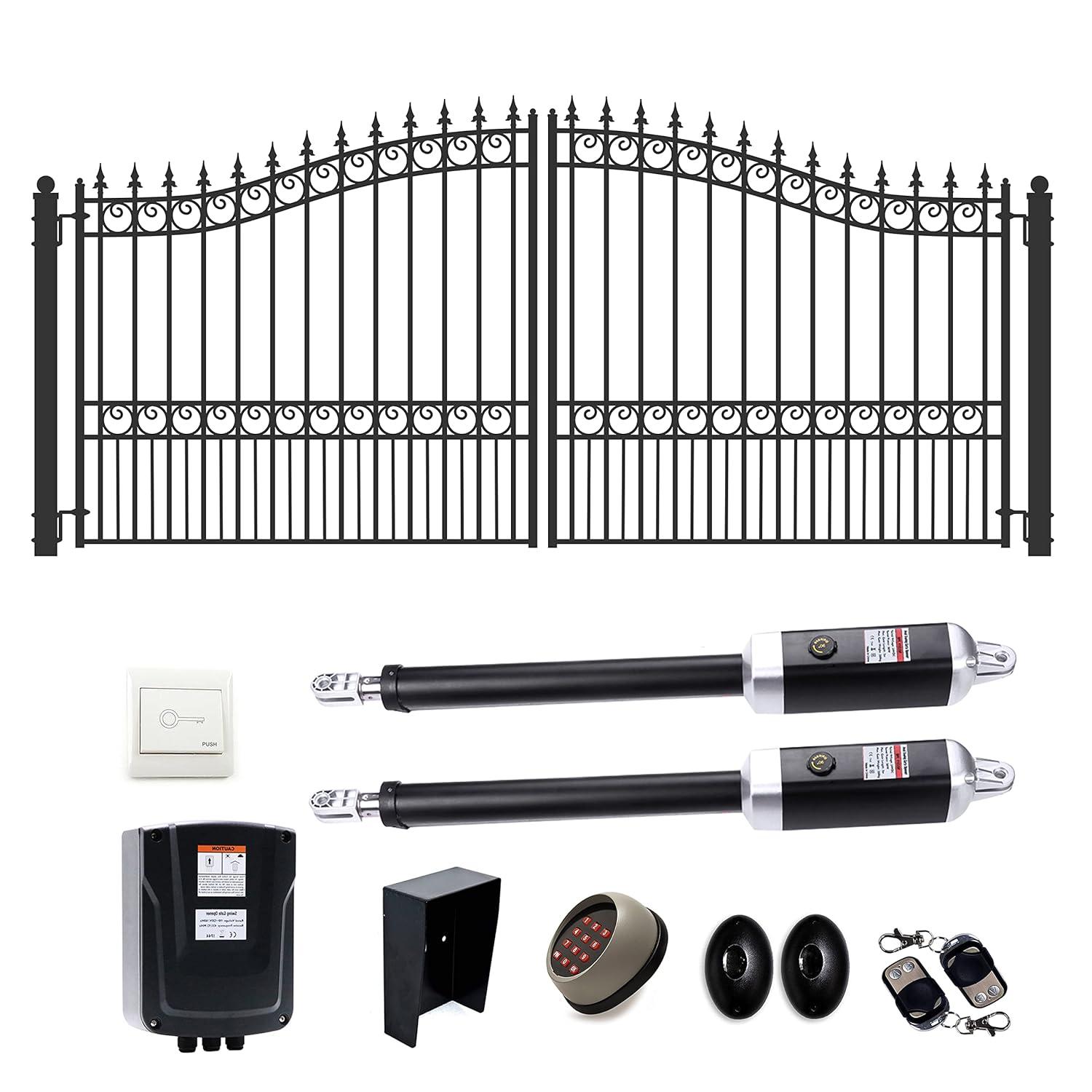 ALEKO Steel Dual Swing Driveway Gate - LONDON Style